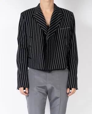 SS18 Black & White Cropped Double Breasted Blazer Sample