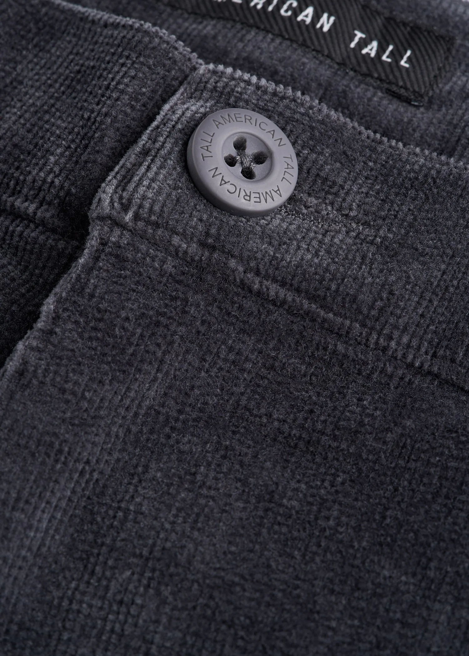 STRAIGHT-LEG Stretch Corduroy Pants for Tall Men in Iron Grey