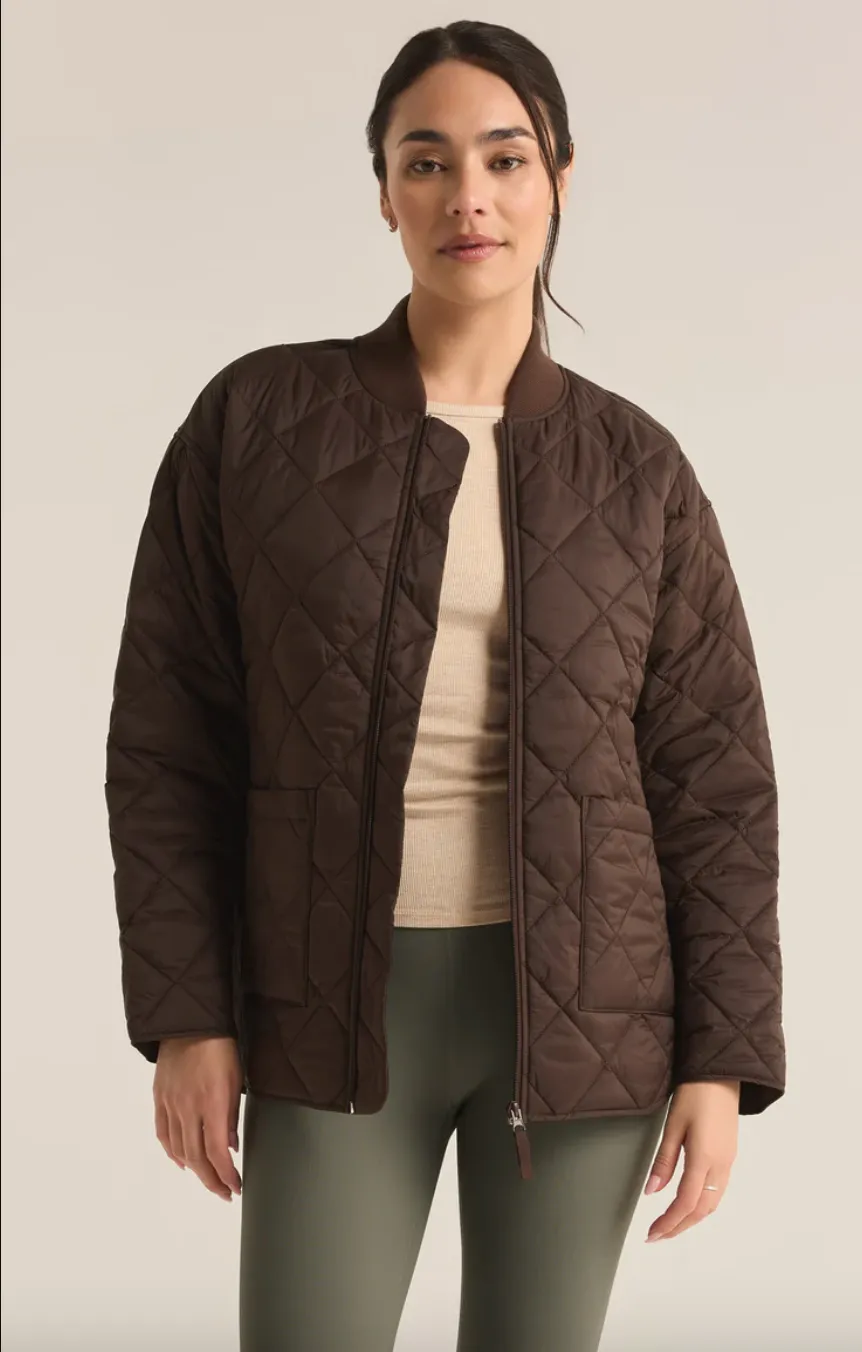 sunrise quilted bomber jacket