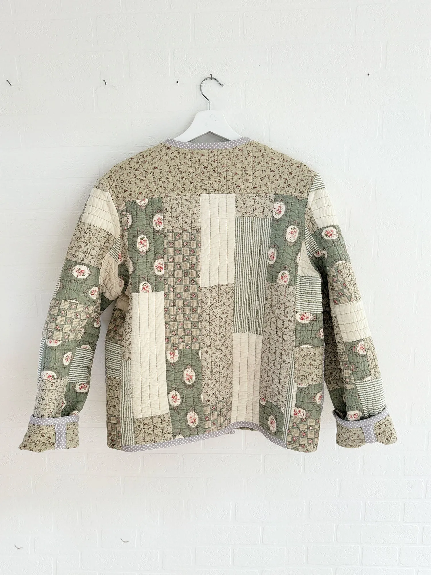 The Chloe Jacket - Sage Patchwork