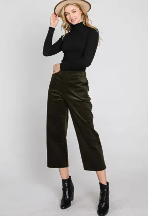 The Mallory Corduroy Crop Leg Pant