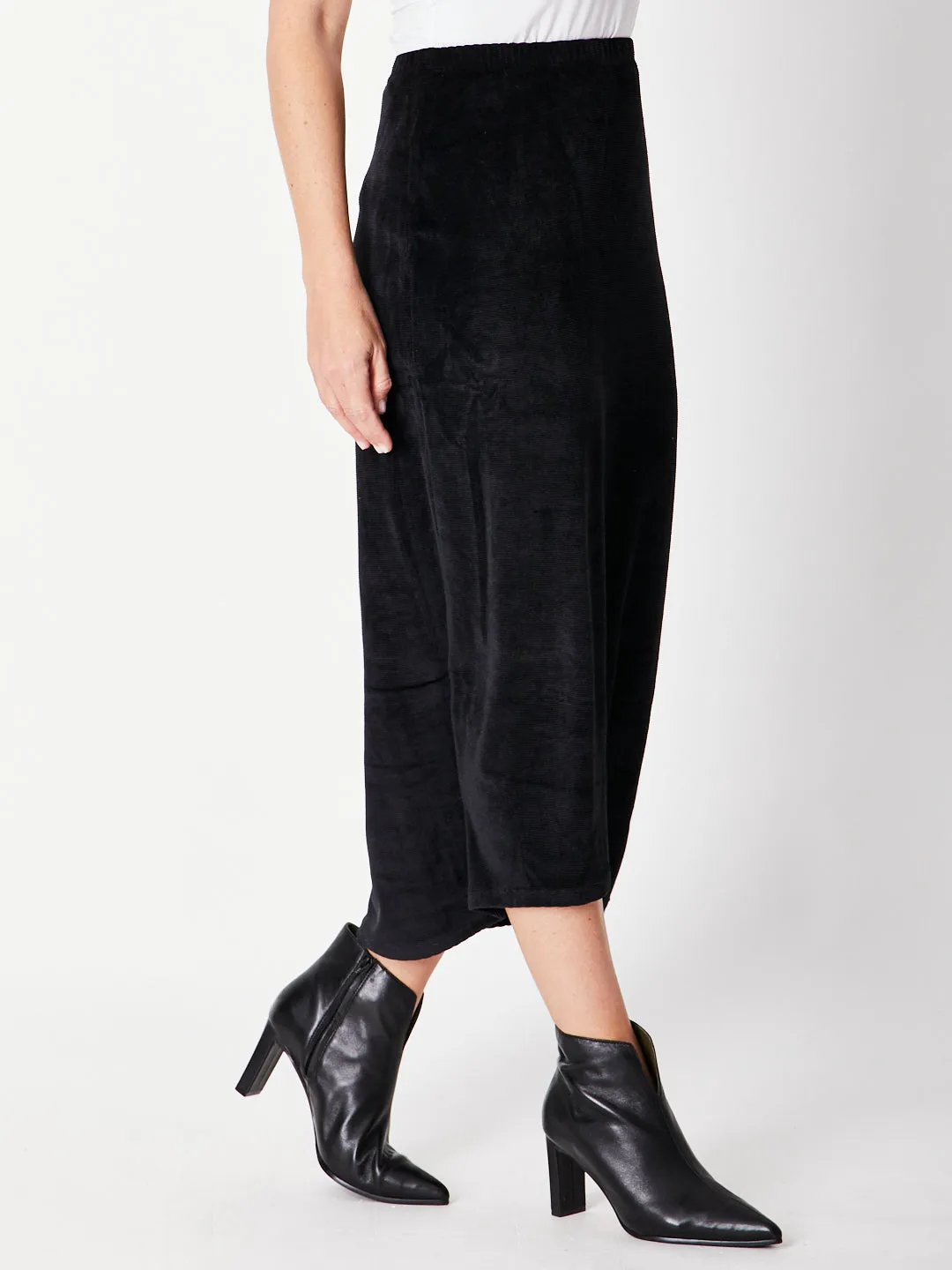 VELOUR HILO SKIRT - BLACK 29720 -SW