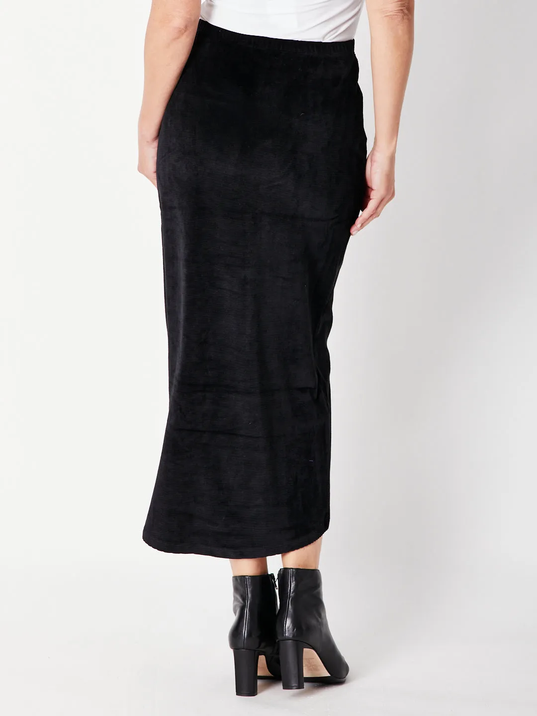 VELOUR HILO SKIRT - BLACK 29720 -SW