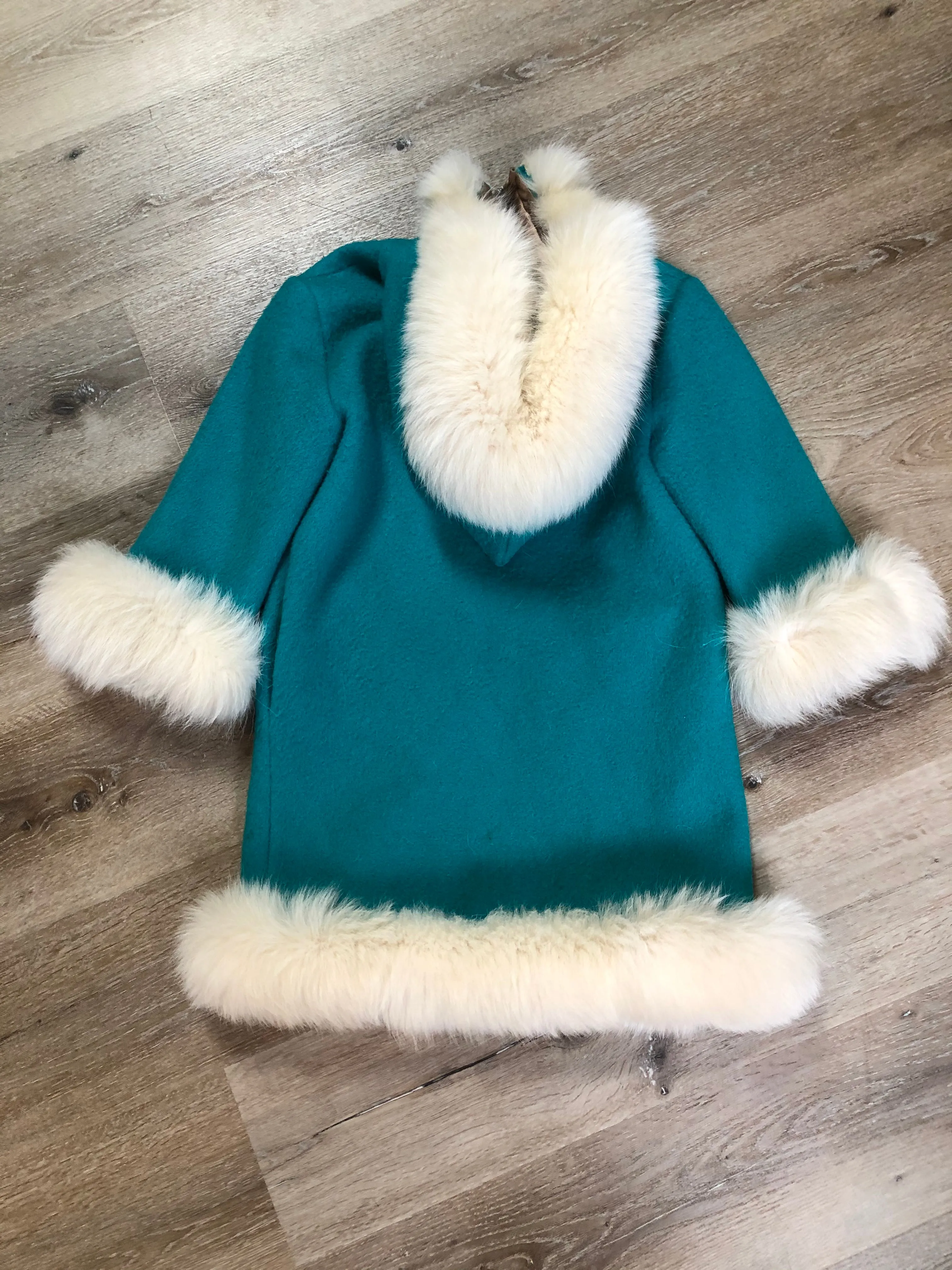 Vintage Children’s Turquoise Humber Handcrafts Northern Parka, Made in Canada