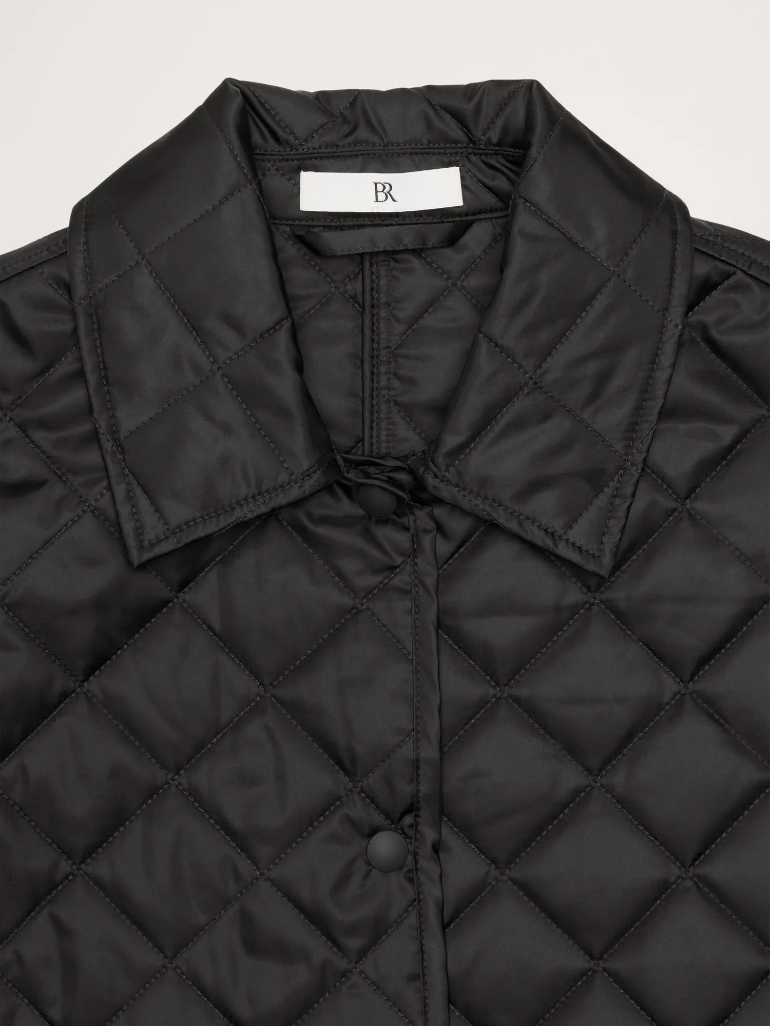 Water-Repellant Long Quilted Coat