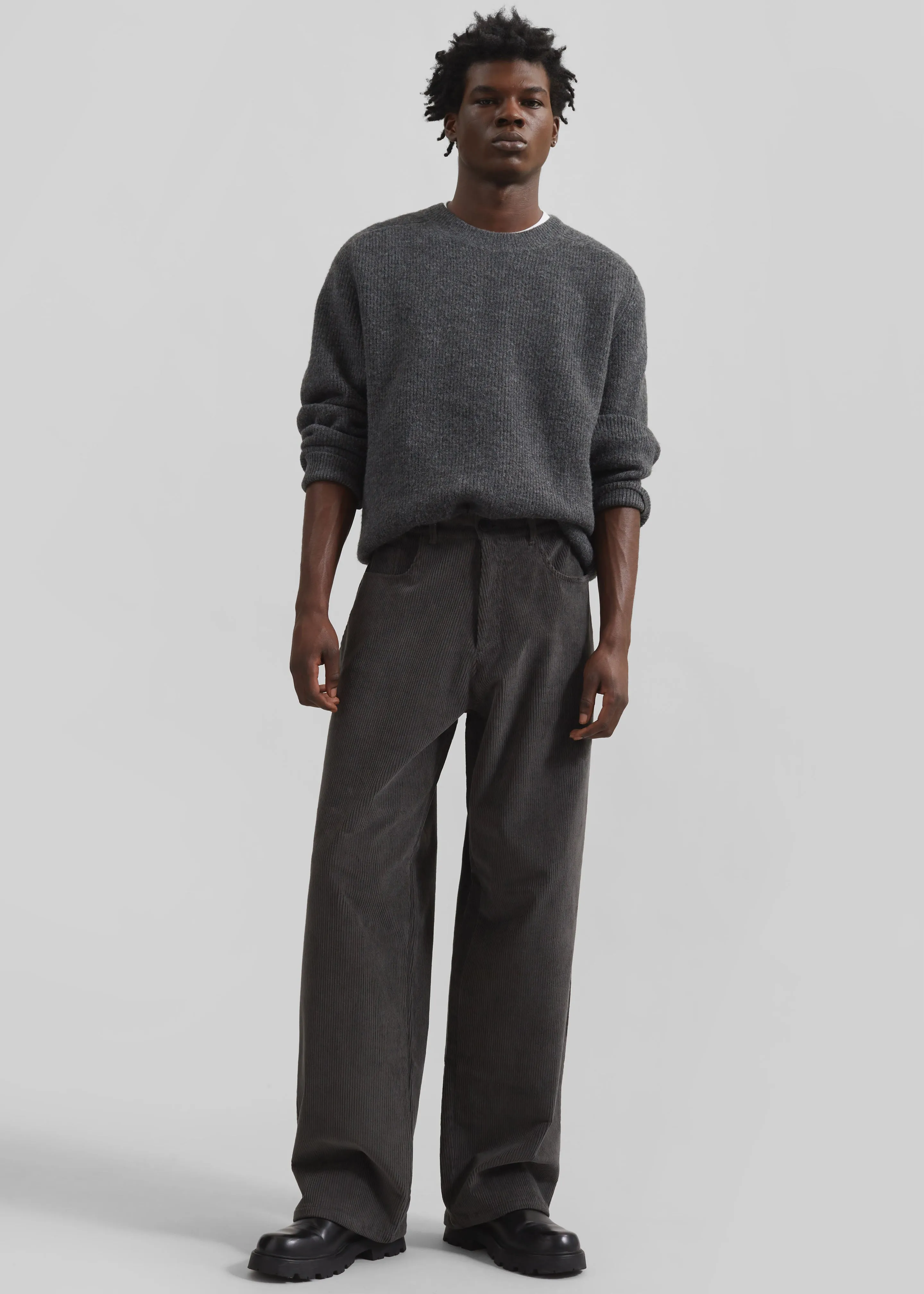 Wharton Corduroy Pants - Charcoal