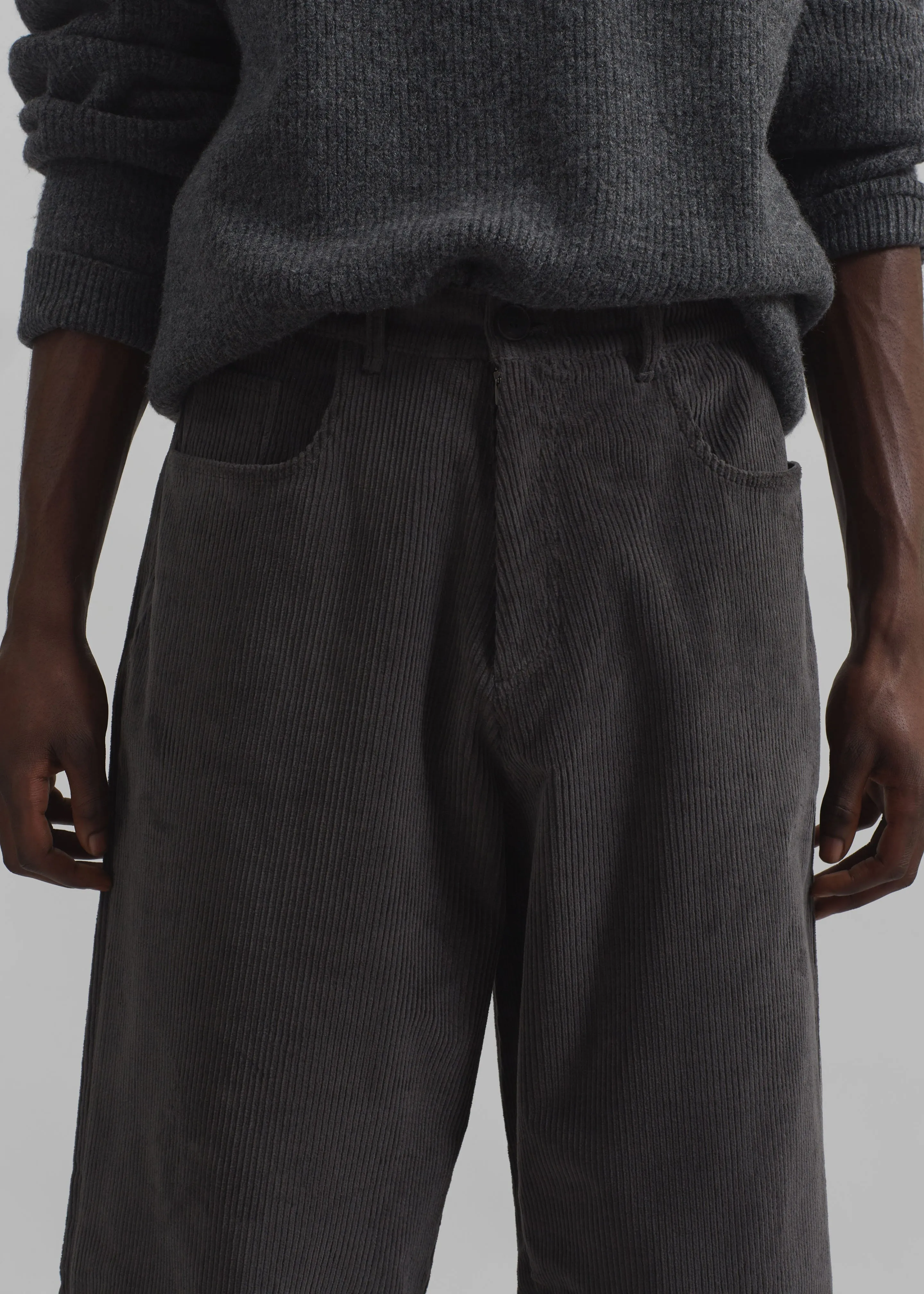 Wharton Corduroy Pants - Charcoal