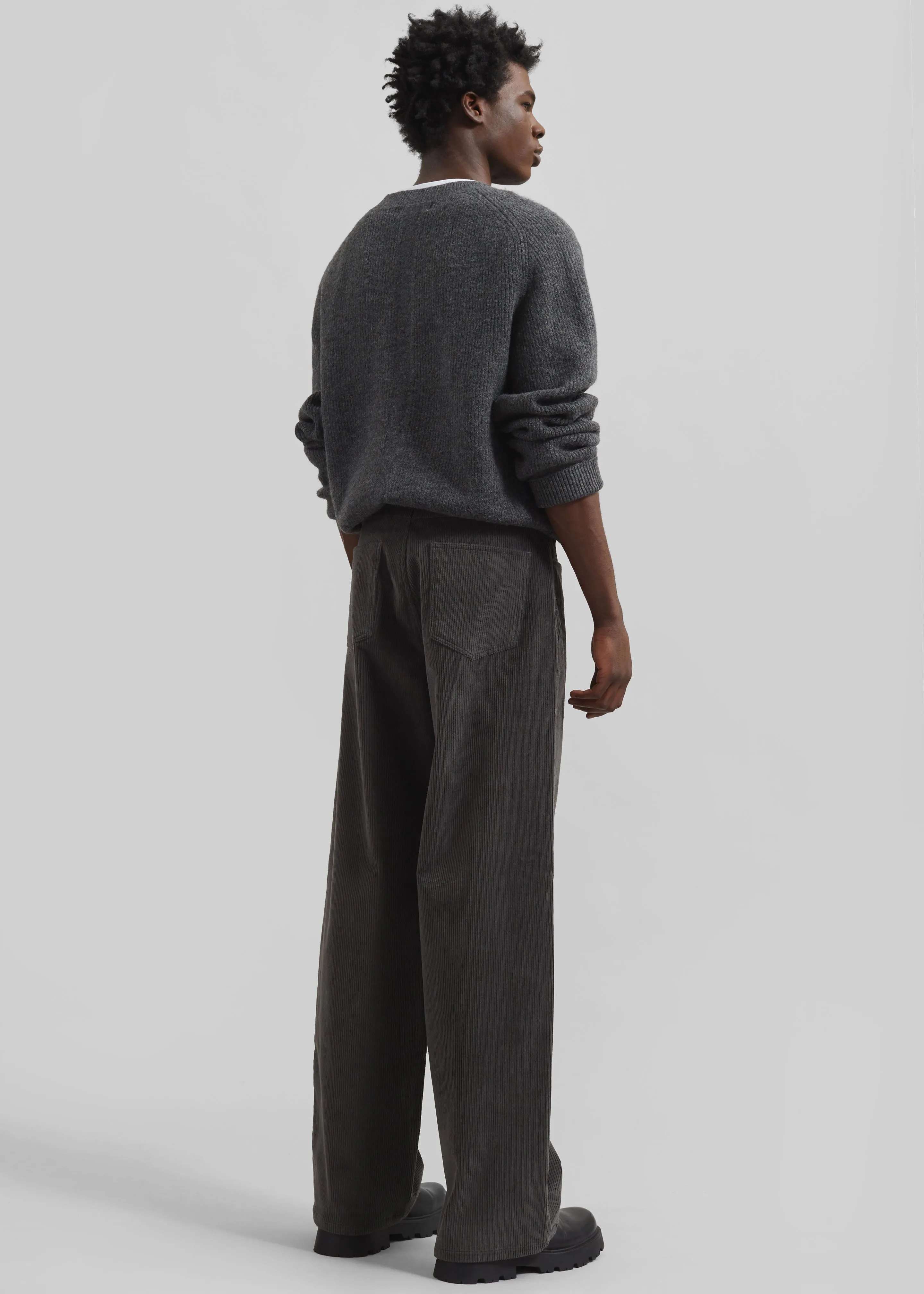 Wharton Corduroy Pants - Charcoal