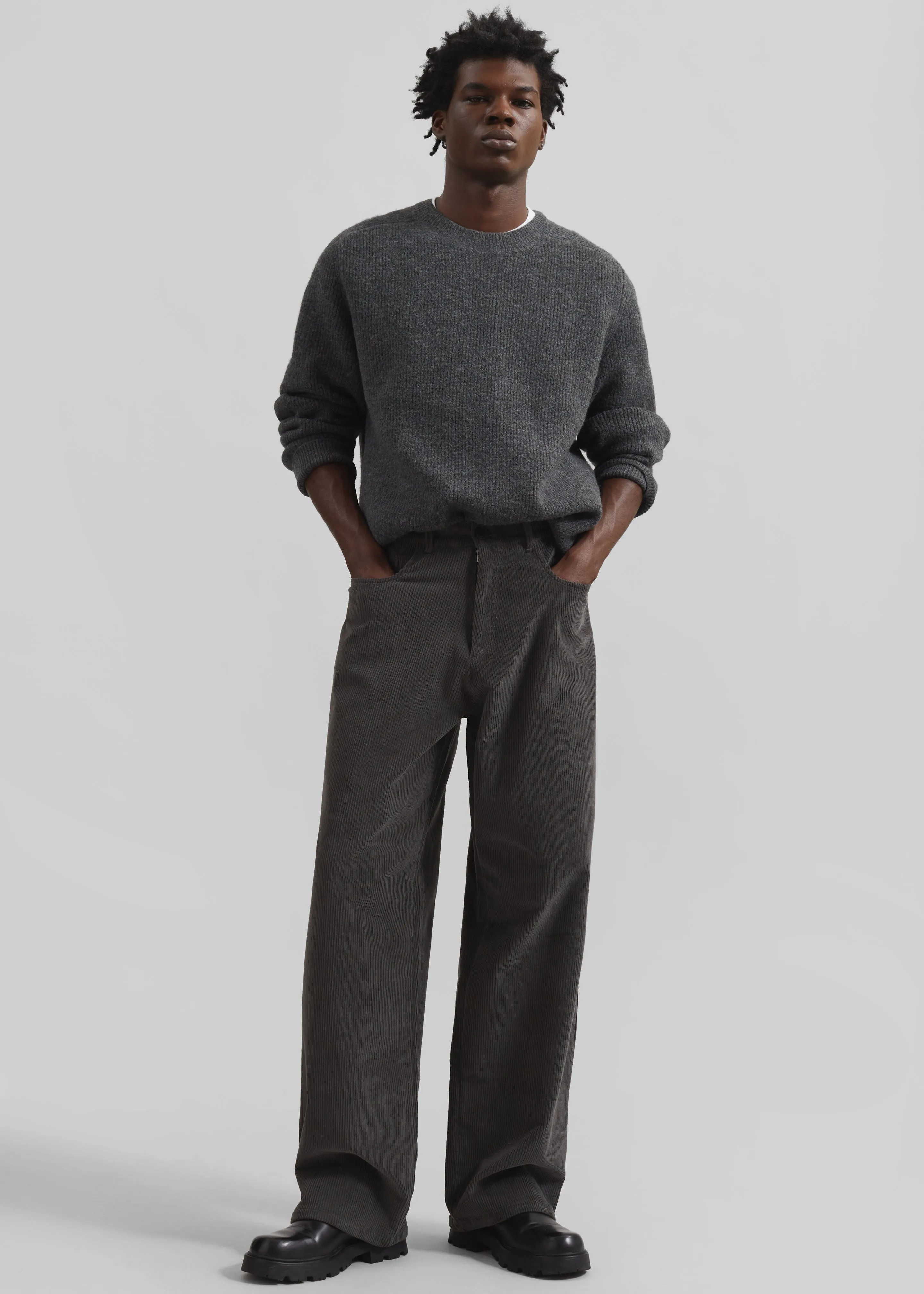 Wharton Corduroy Pants - Charcoal