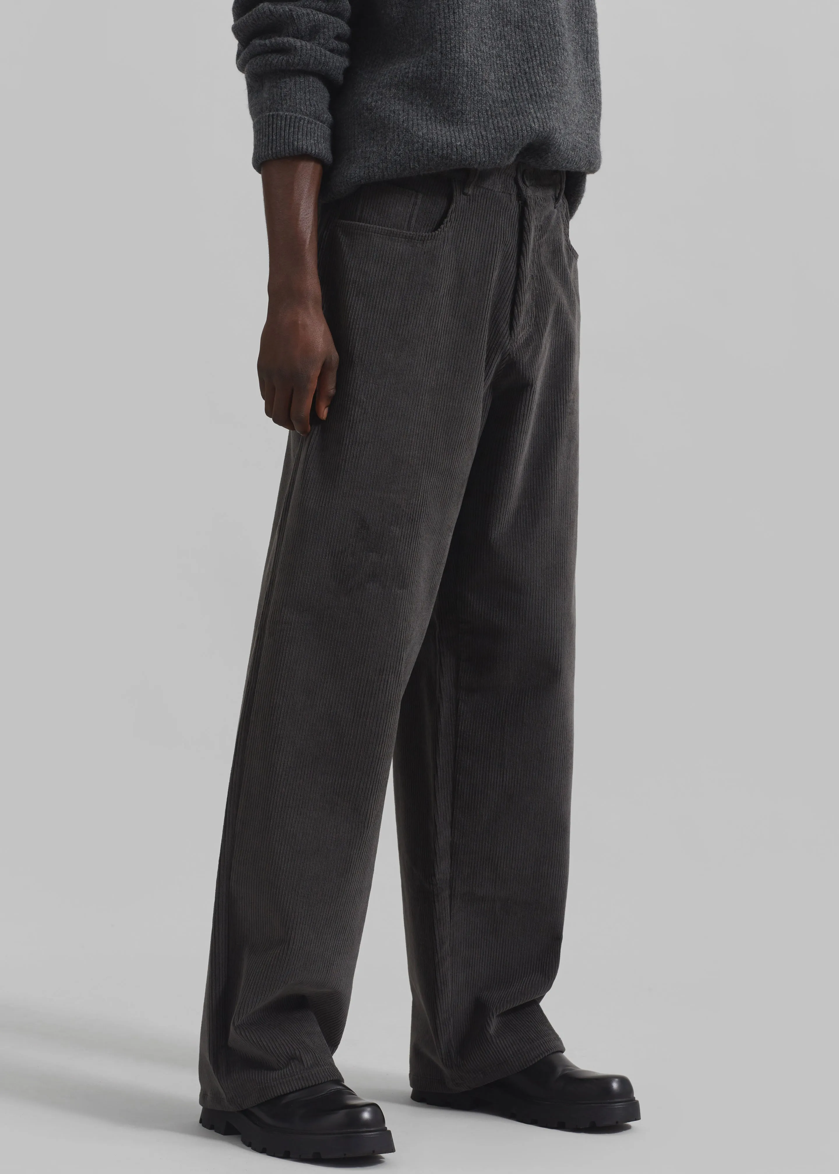 Wharton Corduroy Pants - Charcoal