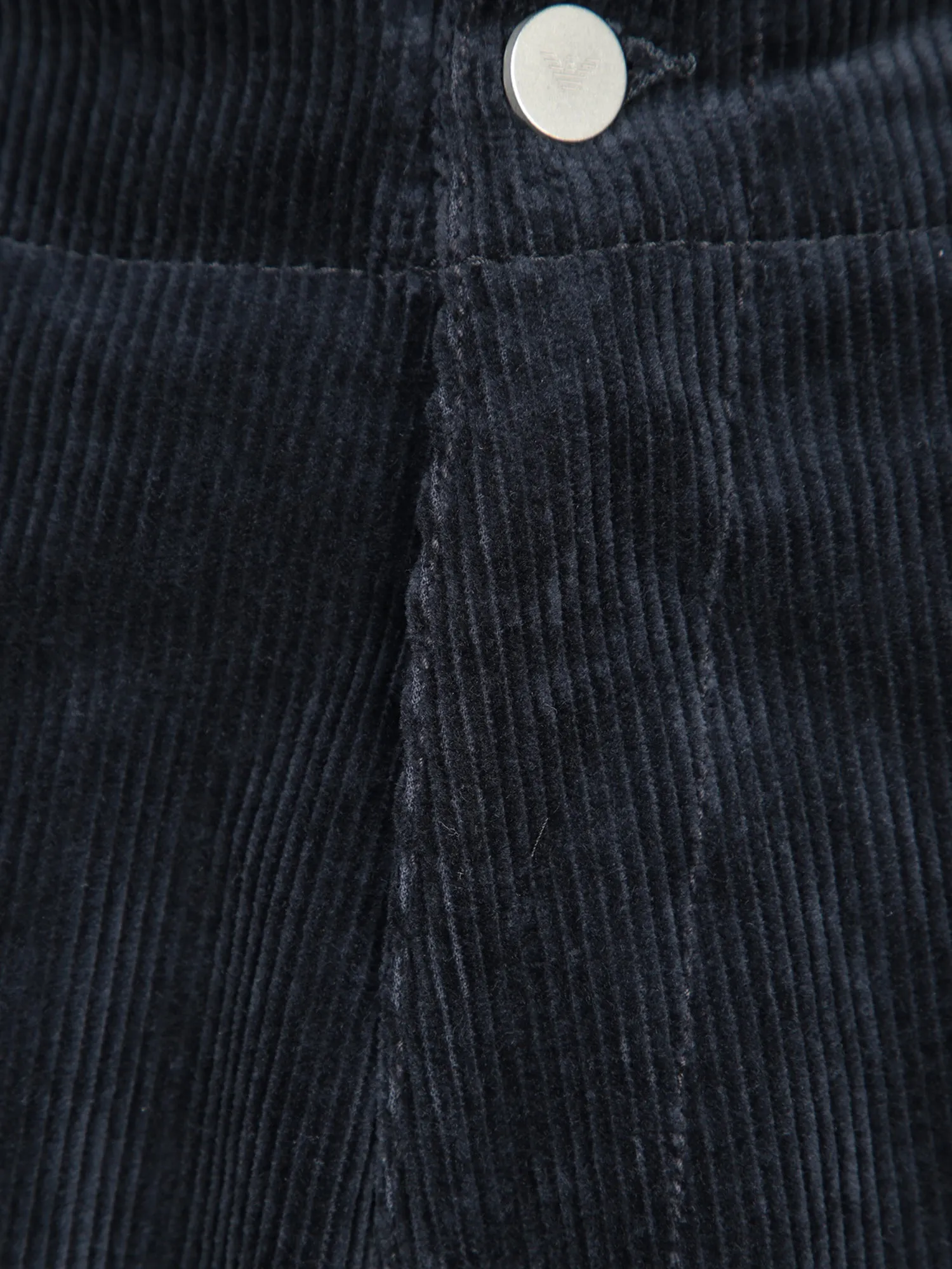 Wide-Leg Blue Corduroy Trousers