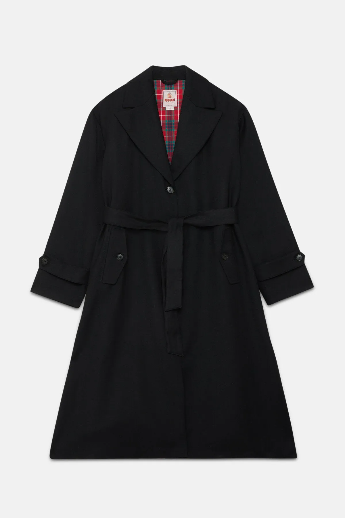 Women's Solid Wool Trench