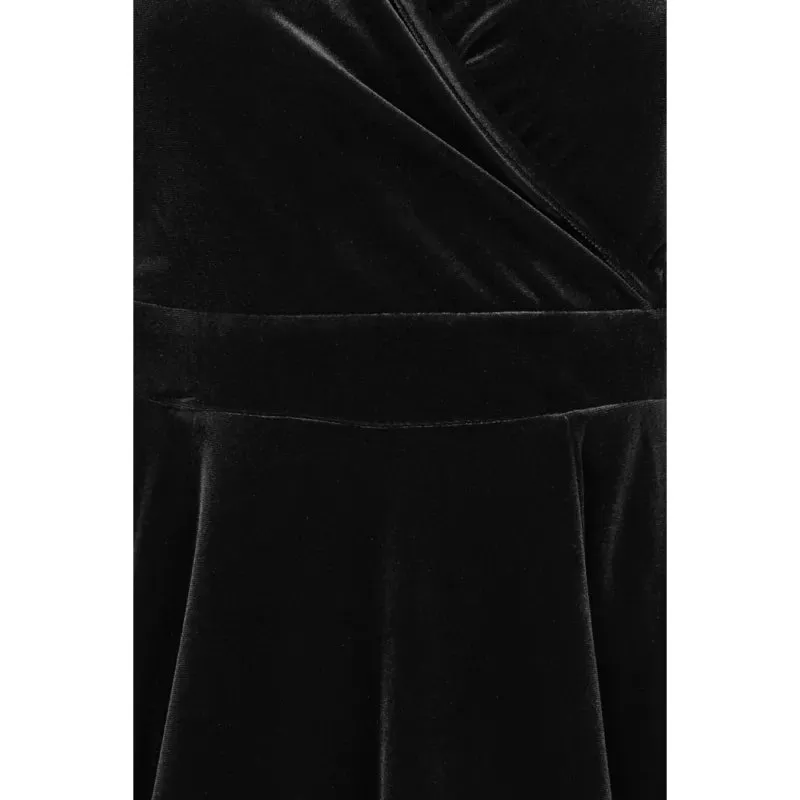 Zelda Dress - Black Velvet